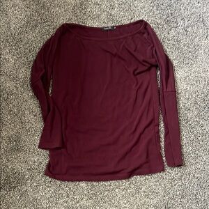 Amaryllis Elegant Maroon Long Sleeve Top